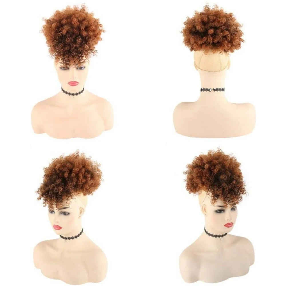 Blooming Hair Drawstring Ponytail With Bang
